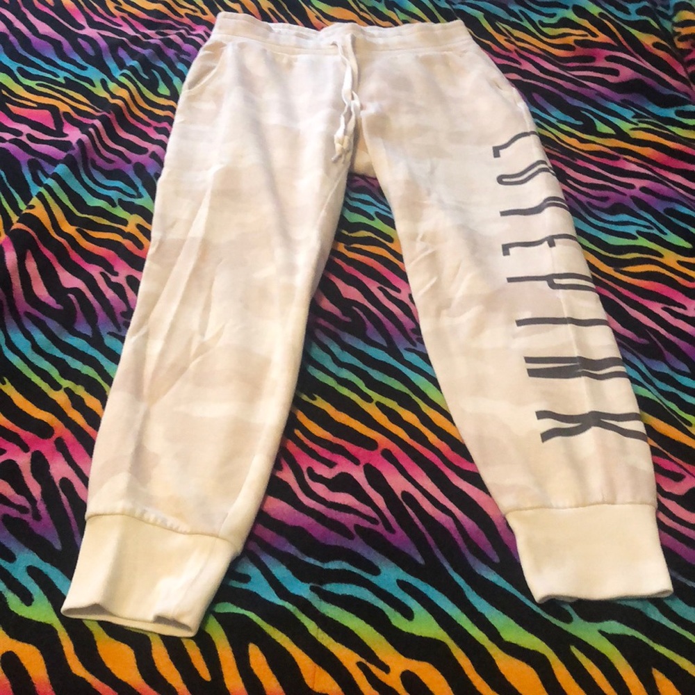 White PINK sweatpants Size: S